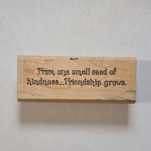 Wooden Friendship Design Craft Stamp (Excellent Condition!)